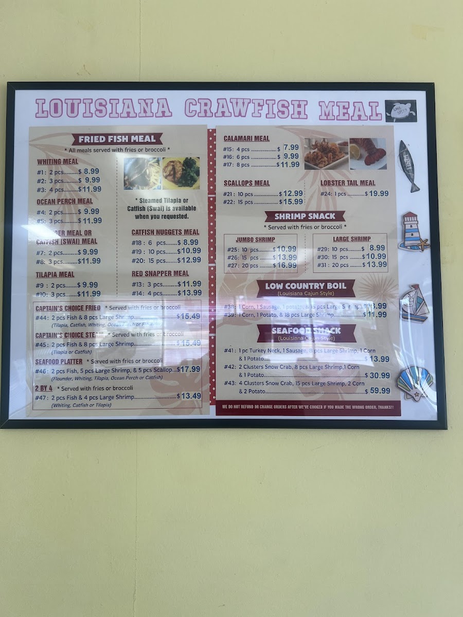 Louisiana Crawfish Menu - Image 1